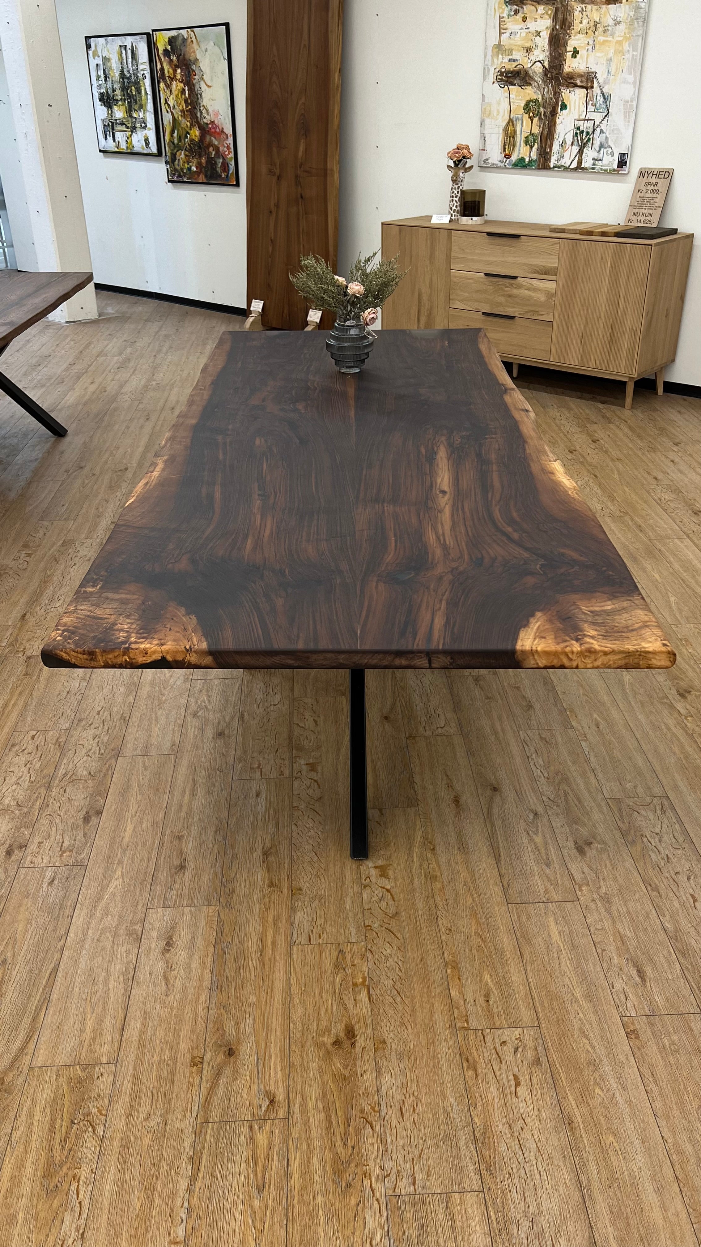 PLANKEBORD | SORT VALNØD | 240CM X 95-100CM