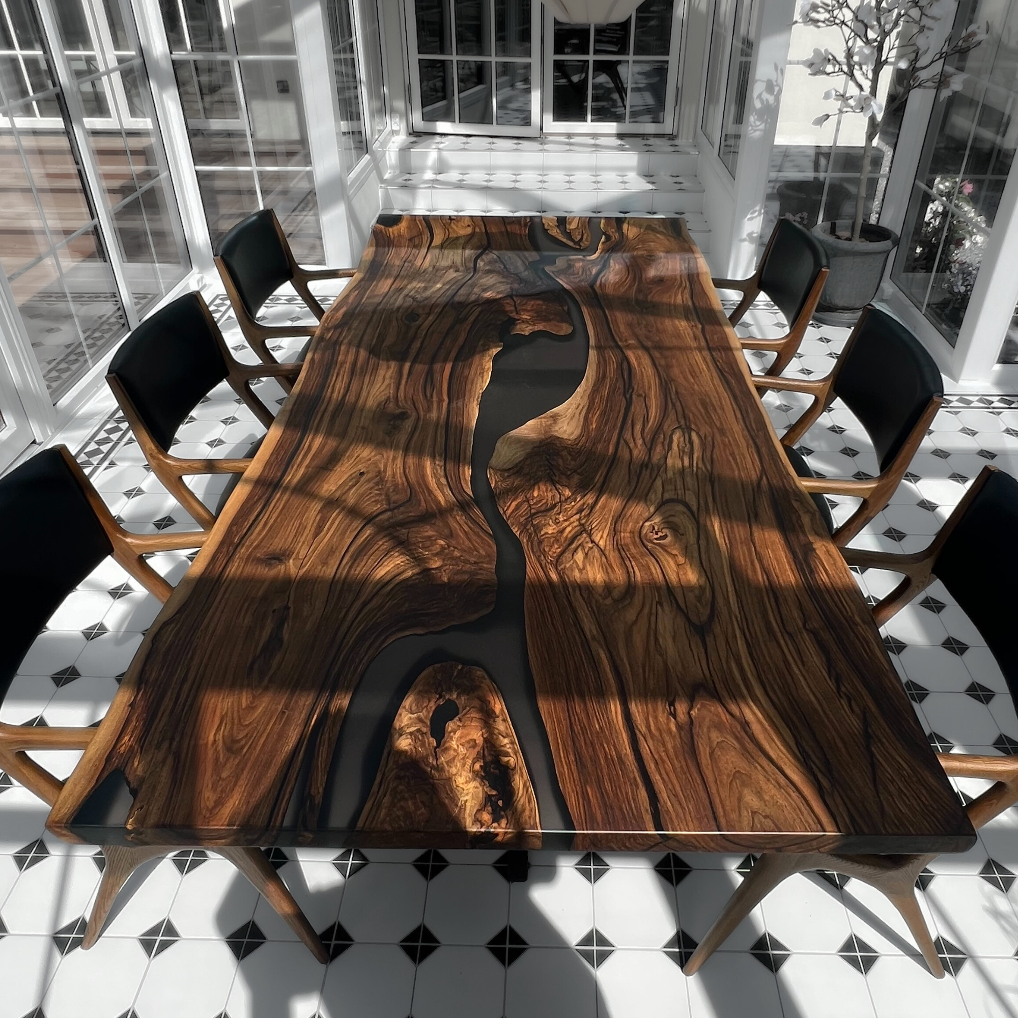 Epoxy franskvalnød Plankeborde (Inspirations bord)