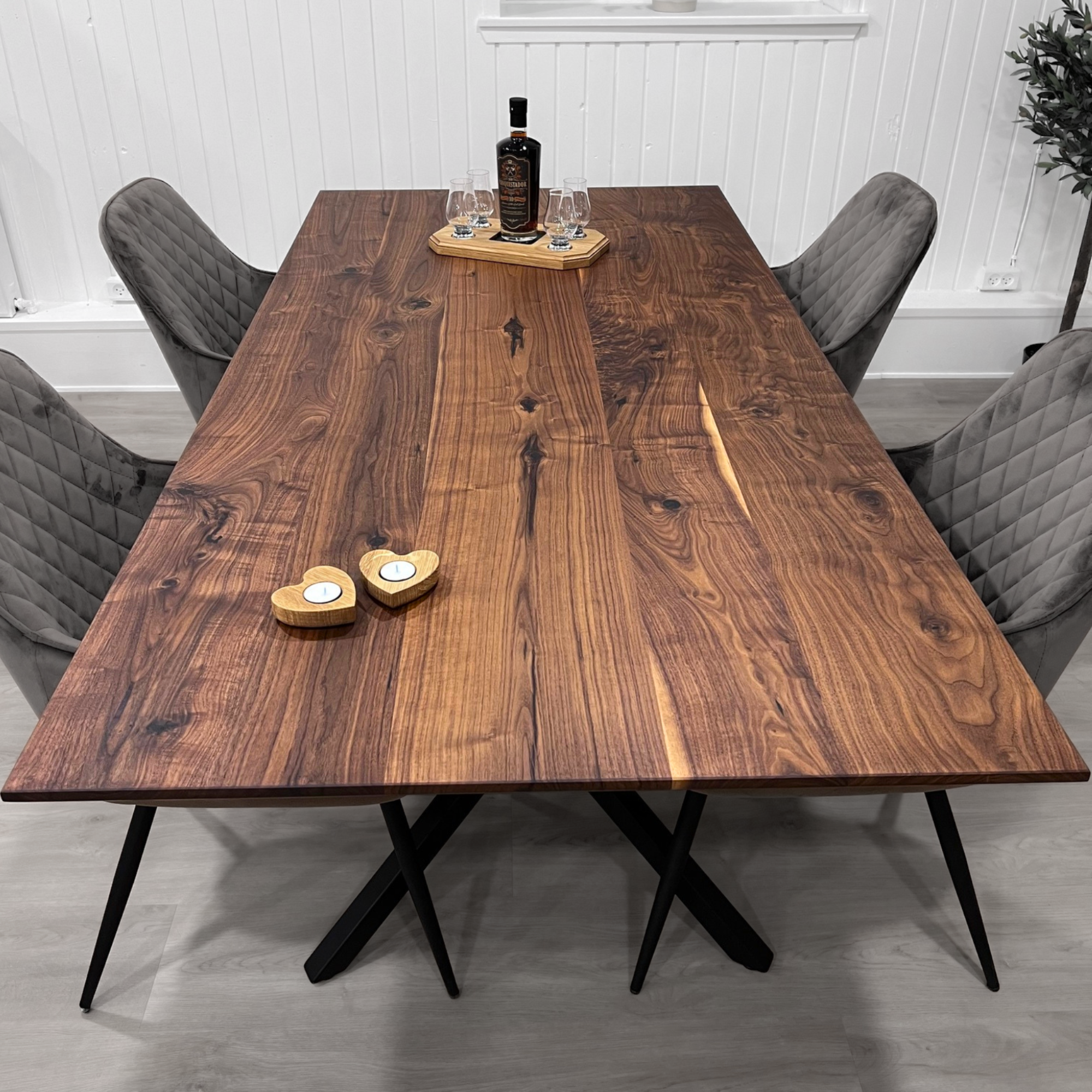Amerikansk valnød Plankeborde: 3 planker (Inspirations bord)
