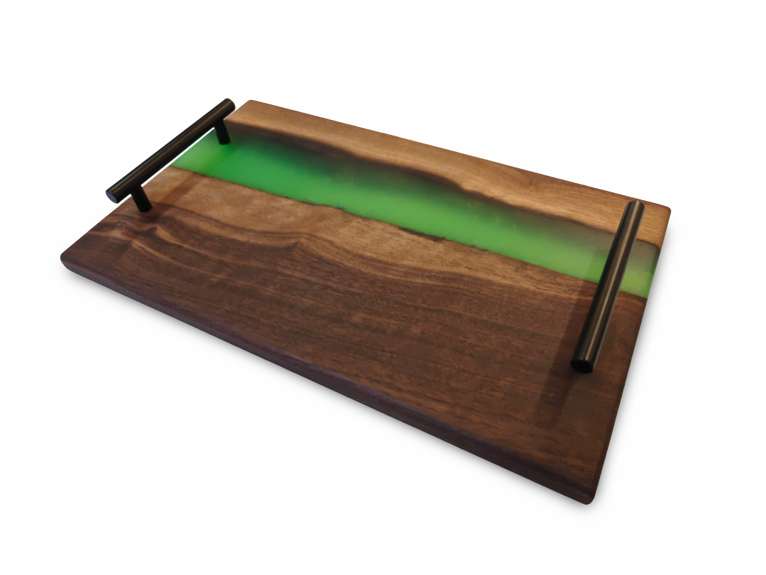 PYNTEBRÆT | KAUKASISK VALNØD | SELVLYSENDE | 29 X 23 CM