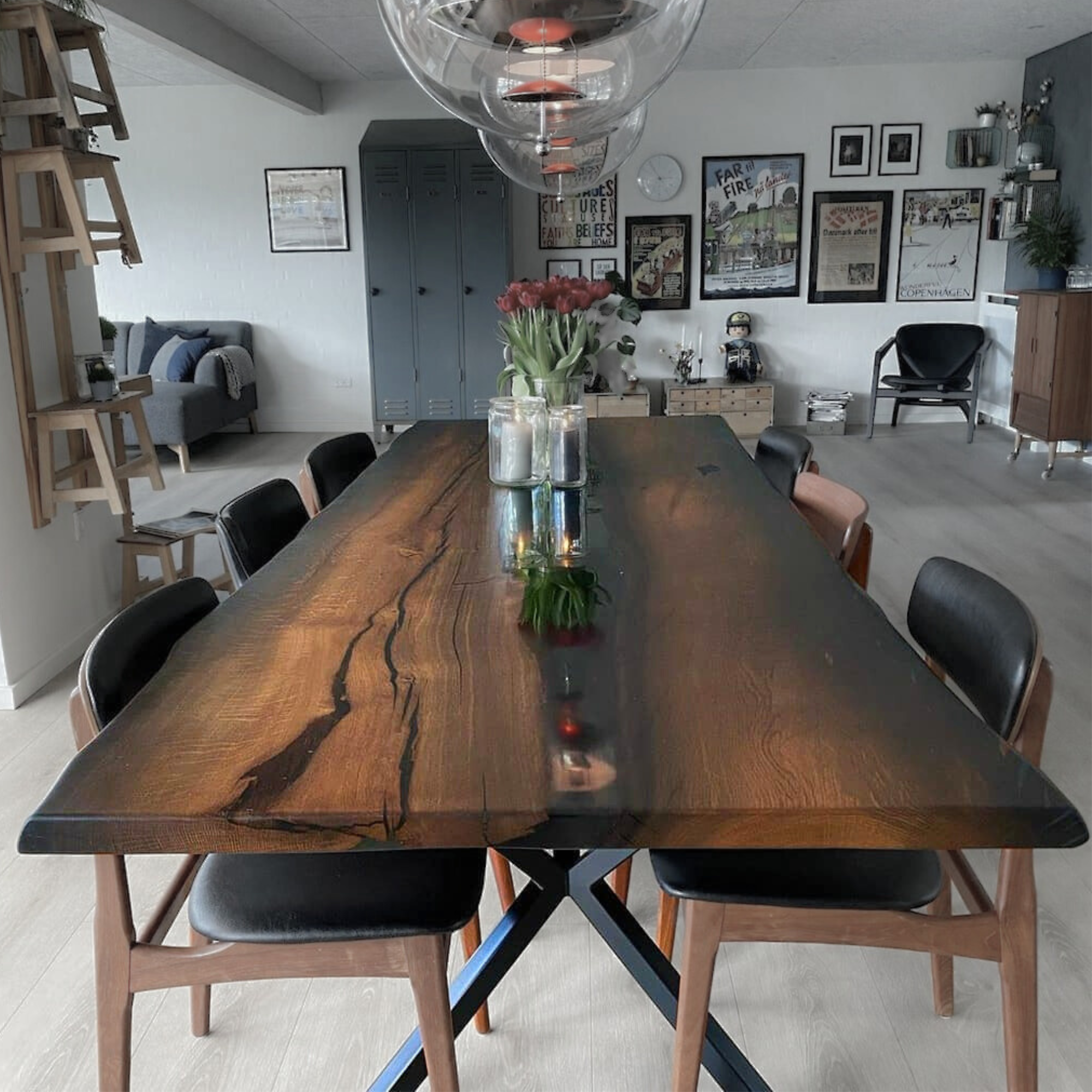 Moseeg Plankeborde: 3 planker (Inspirations bord)